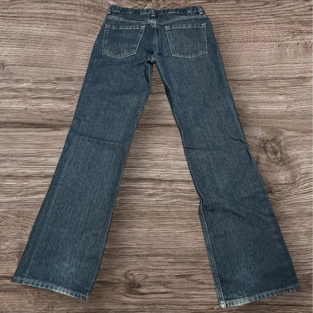 Old Navy Boys 16 Regular‎ Loose Bootcut Jeans Adjustable Waist Dark Wash